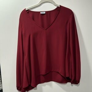 Long sleeve sheer blouse